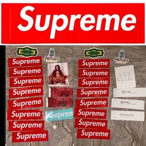 NEW💕14 Authentic Supreme Original Logo stickers set  💕